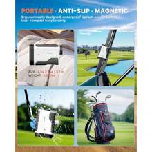 Golf Rangefinder with Slope - 1300/1500 Yards Laser Range Finder for Golf and Hunting 7X Magnification High-Precision Flag Locking Vibration Rechargeable IP54 Waterproof Built-in Magnetic Strip - 1500 años - Ver 6