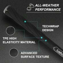 Golf Grips Standard Size Pack of 13 Available in Gray Black Blue - Gris (13 empuñaduras con 15 cintas) - Ver 7