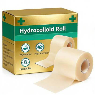 2 Inch X 3.28 Ft Hydrocolloid Roll For Scar Coverage And Wound Care - Customizable Size, Waterproof Hydrocolloid Bandage Roll With Self-Adhesive, Super Absorbent And Flexible