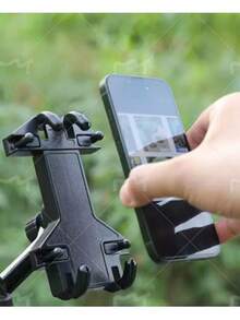 Adjustable Shockproof Electric Vehicle Phone Holder Takeout Car Navigation Rack Electric Bike Bicycle Motorcycle Phone Holder Valentine's Day Gift - Grey - View 3