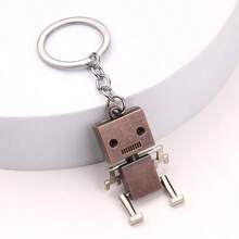 1pc New Creative Movable Robot Keychain - Cartoon Pendant Keyring - Bag Decor - Back To School - Gift - Multicolor - View 10
