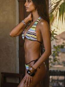 2026 Women's Beach Summer Swimsuit Set Random Print Spaghetti Strap Sexy Bikini , Summer Outfits - 彩色 - 查看 3