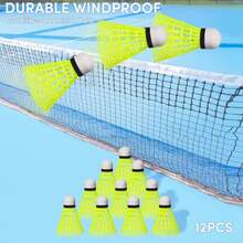 ZIYIZE 12 Pack Nylon Badminton Shuttlecocks Badminton Birdie Balls With Great Stability And Durability,Shuttlecock Indoor Outdoor Sports Hight Speed Training - trắng - Xem 6