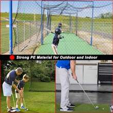 Golf NetGolf Practice Net Sports Netting Sports Practice Barrier Net Heavy Duty Ball Netting - 10x15 pies - Ver 8