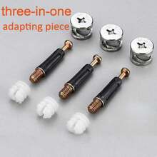 Đầu nối 3 trong 1, bánh răng lệch tâm bằng sắt dùng cho cửa tủ, đầu nối tháo lắp và cố định. - Bộ bánh răng lệch tâm - 1 chiếc - Xem 6