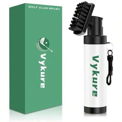 Club Golf Brush Cleaner With Spring Clip, Portable 8 Inch Golf Cleaning Tools With Squeeze Water Bottle Holds 5 Oz Water, Golf Rangefinder Accessories For Men