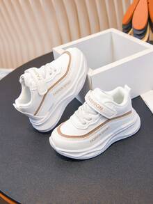 1 Pair White Children's Autumn New Baby Toddler Shoes, Girls Boys Soft Sole Sneakers, Fashionable Sports Shoes - Khaki - View 10