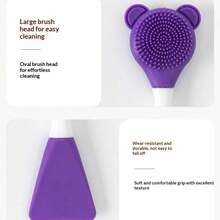 Silicone Brush Cosmetics Double Headed Double-Sided Face Wash Makeup Brush Easy To Clean Texture Delicate And Soft Skin Friendly Makeup Tool - Multicolor - View 7