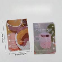 1个防水PP材质A8/M5迷你可替换内芯口袋收纳包，双面印花，可拆卸内芯，适用于笔记本，薄荷摩卡色，时尚设计 - 薄荷摩卡活頁袋 - 查看 2