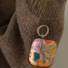 Abstract Cat Design Protective Case Compatible With Apple Wireless Charging Case, Scratch-Resistant And Anti-Drop - Clear - View 4