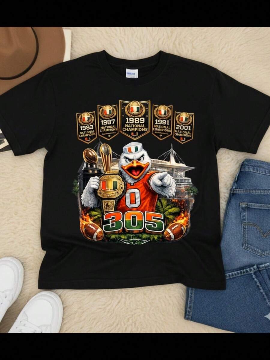 Miami Hurricanes Mascot T-Shirt,  305 Tee - màu đen - Xem 1