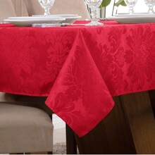 Jacquard Tablecloth For 4, 6, Or 8 People. - 紅色 - 查看 5