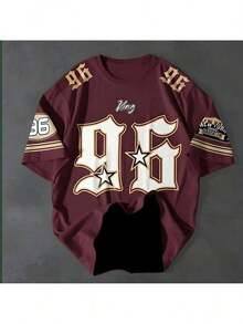 Unisex T-Shirt Streetwear New York King 96 Street Style Stylish Printed Shirt For Men And Women - 100% Cotton Promotion Free Fast Shipping - Màu Đỏ Sâu - Xem 1