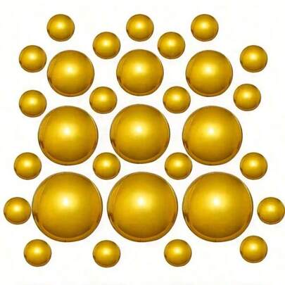 20pcs 4D Round Aluminum Foil Balloons - Shiny Balloons, 360 Degree Rotating Balloons, Metallic Balloons, Summer Pool Party Decor/Photography Props, New Year, Photography Props, Party Table Decor, Mirror Balloons, Balloon Arch Kit, Birthday Balloons, Birthday Party Balloons, New Year Foil Balloons, Happy Birthday Balloons, Party Decorative Balloons, Floating Luminous Balloons