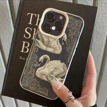 1pc Vintage Floral Heart Frame Swan Pattern TPU Phone Case Compatible With IPhone 17 Pro Max/17/16 Pro Max/15/13/12/11, S20 FE/A15/S24/A55,  Note 11/12/13 Pro, Full Body Soft Protective Cover - 款式8(1pc) - 查看 3