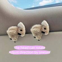2 piezas Lindo peluche de koala para decoración interior del coche, espejo retrovisor, decoración de pantalla de control, clip para visera del sol, accesorios para el coche - Koala de 2 piezas - Ver 12