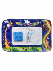 神奇水彩画垫和笔套装，超大可重复使用水彩涂鸦垫，有助于颜色识别，适用于办公室、学校、绘画、学生、马克笔、文具、男孩、女孩、学习用品、女孩玩具、男孩美术套装，拓展思维，激发动手创造力，复活节、生日礼物、返校礼物 - 彩色 - 查看 14