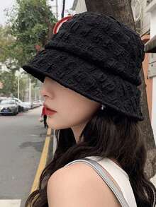 1pc Women's Cloud Bubble Texture Bucket Hat - Lightweight Breathable Sun Hat, Wide Brim Design To Flatter Face Shape, Loose Fit Comfortable Wear, Suitable To Pair With Vest And T-Shirt, Spring/Summer - Multicolor - View 5
