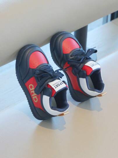 1 Pair Children's Casual Sneakers, Spring/Autumn New Sports Shoes For Boys And Girls, Non-Slip Student Breathable Leisure Skate Shoes