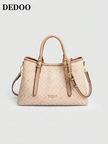 Dedoo 春夏时尚轻奢经典复古老花手提包。这款大容量托特包支持三种携带方式：手提、单肩背和斜挎。简约、优雅、百搭，适合工作通勤、日常休闲旅行、购物、度假、情人节礼物、母亲节礼物等多种场合。 - 彩色 - 查看 12