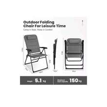 Homecall Folding Garden Camping Chair Steel Rip Stop Polyester Mesh Padded - Multicolor - View 6