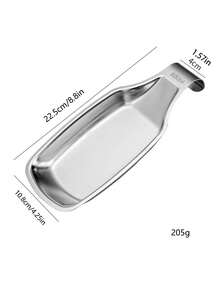 1 pieza Soporte para cuchara de olla caliente de acero inoxidable 304 para encimera, utensilio de cocina, bandeja para cucharón de sopa - Plateado - Ver 9