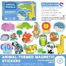 Animal Zoo & Farm Animal Shaped Magnetic Puzzle Toys, Suitable For Boys And Girls - Multicolor - View 17