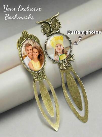 Dấu trang kim loại cổ điển in ảnh theo yêu cầu, dấu trang họa tiết retro, đánh dấu trang cá nhân hóa bằng hình ảnh, quà tặng cho người yêu sách, học sinh, giáo viên, dùng để đọc sách, học tập, trang trí văn phòng, nhà cửa, quà tặng cho người đam mê bút chì.