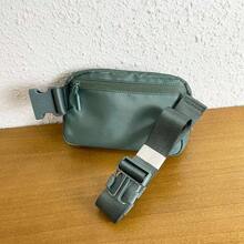 Riñonera de Yoga a, bolsaóvil de cintura deportiva de Metal para Yoga, bolsa portátil Unisex para correr, regalo para mujer, almacenamiento multiusos 8FCX - Burdeos - Ver 5