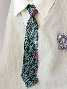 Corbata de clip con diseño de dibujos animados de moda, versátil para que los jóvenes combinen con camisas, unisex - Multicolor - Ver 8