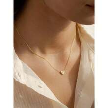 1 Piece Personalized Engraved Heart Pendant Necklace, Special Date Necklace, Personalized Love Pendant, Engraved Love Necklace, Name And Date Jewelry Gift - Multicolor - View 3