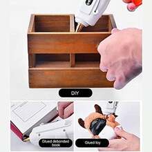 Fdit - Hot Melt Pistola de pegamento resistente ajustable temperatura de fusión pistola de pegamento 110 W tamaño completo Flexible disparador para Manualidades - / - Ver 6