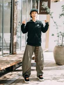 Adidas ESSENTIALSM3s FtFzHd Sports Training Logo Jacket, Men's Autumn, Black - Black - View 10