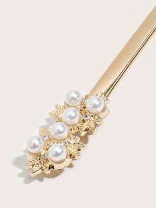 1pc Children's Elastic Waist Chain Belt, Girl Belts, Belts For Girl, Y2K Girl Minimalist Sweet Maple Leaf Pearl Buckle Elastic Gold Belt, Matching Skirts And Shirts, Party, Holiday Gift, Birthday Gift, New Year - Gold - View 4