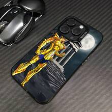 Funda Golden Armor Hero compatible con fundas ,  17,  16 Pro Max,  15 Pro Max,  13 y  12. Ofrece protección contra golpes y caídas. Un regalo fantástico para familiares, amigos, seres queridos, novios/novias y ocasiones especiales. - Negro - Ver 3