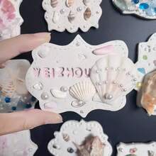 Lace Frame Clay Cutter For DIY Airdry Stone Plastic Polymer Clay Refrigerator Magnet Sticker Cutting Mold Pottery Tool Supply - White - View 2