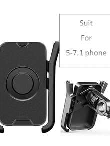Soporte de teléfono para bicicleta eléctrica/motocicleta/bicicleta, soporte de navegación antivibración para entrega, automóvil, bicicleta eléctrica - Negro - Ver 1