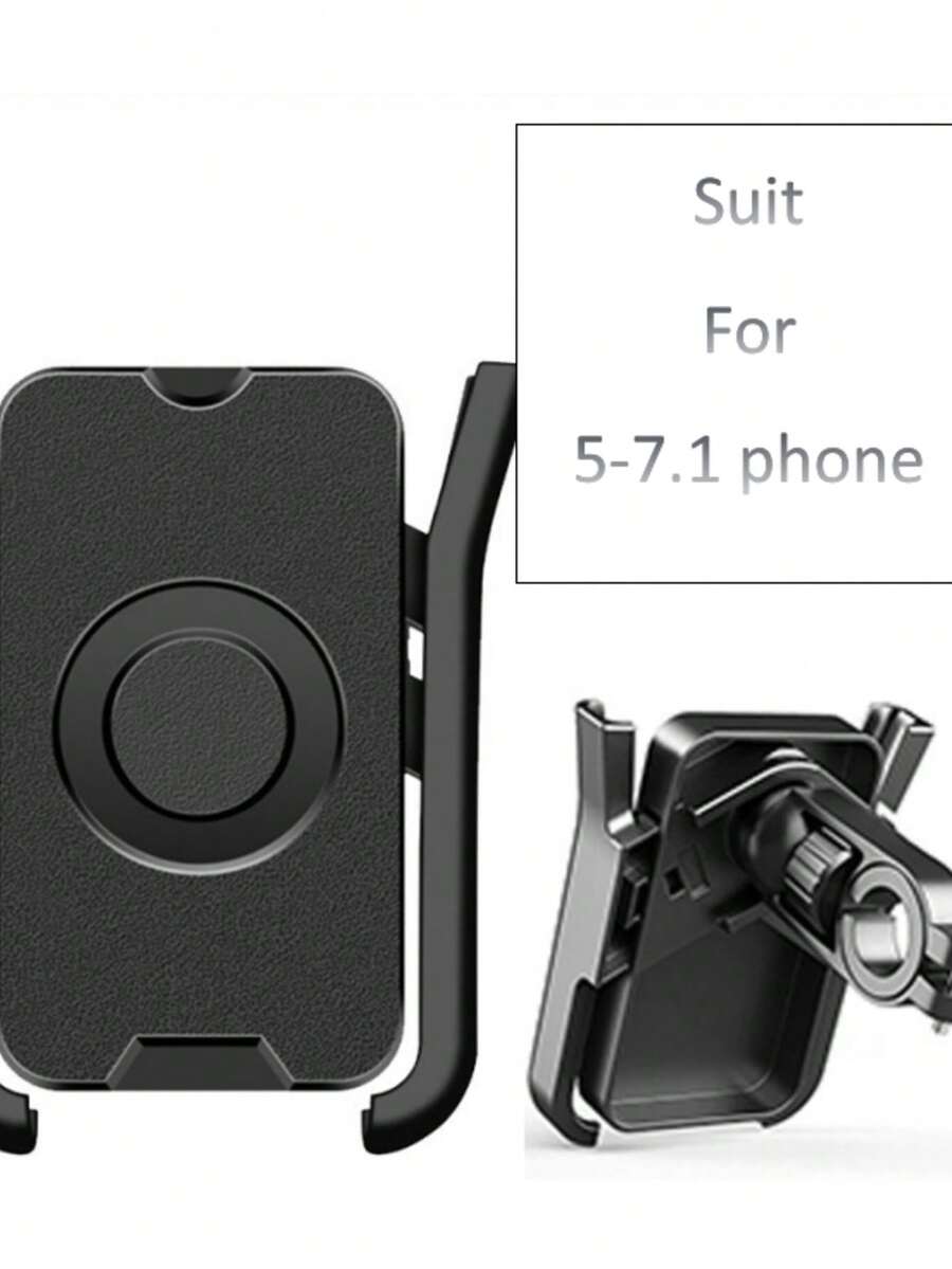Soporte de teléfono para bicicleta eléctrica/motocicleta/bicicleta, soporte de navegación antivibración para entrega, automóvil, bicicleta eléctrica - Negro - Ver 1
