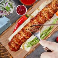 [1pc Multifunctional Kebab Press] 1pc Multifunctional Kebab Press Machine - Single Row BBQ Skewer Maker, ABS Plastic, Manual Operation, Non-Electric, Food- Material, For Beef, Vegetables, Seafood, Sausage & Meat - Multicolor - View 6