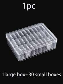 31pcs (30 Small Boxes + 1 Large Box) Craft Storage Boxes And Organizer, Transparent Plastic Containers - Suitable For Beads, Jewelry And Crafts, Durable Organizing Solution, Perfect Small Gift, Jewelry Box, Mini Square Containers For Storing Beads, Earrings, Small Crafts, Home Bedroom Accessory Box, Craft And Sewing Supplies Storage - Multicolor - View 13