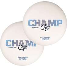 Climo Disc Golf Champ Putter 2-Pack - Trophy Line Plastic - 173+ Grams - White Black or Pink Matching Putters Ken Climo 12X World Champion - Rosa - Ver 3
