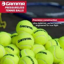 GAMMA Sports Pressureless Tennis Balls Box - Ideal for Practice Teaching and Training with High-Visbility Felt - Indoor and Outdoor Court Play - 48 and 75 Pack Sizes - Caja de 18 - Ver 4