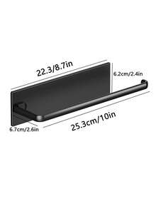 Magnetic Kitchen Paper Towel Holder, Wall Mounted Fridge Side Dispenser, Cabinet Hanging Storage Rack, No Drilling Required, For Cling Film & Paper Towel - Black - View 14