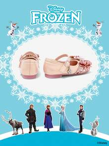 Disney 1 Pair Authorized Princess Shoes For Children, Suitable For Daily And Outdoor Wear, Comfortable, Non-Slip, Breathable (Children's Flat Shoes, Girls' Shoes, Princess Shoes, Queen Shoes) - Pink - View 3