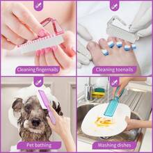 Nail Scrub Brush Set For Fingernail And Toenail Cleaning Grip Handle Manicure Pedicure Scrubber Brushes Kit For Women And Men - 1 - View 6
