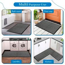Washable Doormat Runner Non-Slip Rubber Backed Dirt Trapper Indoor Home Decor Rug - Red - View 8