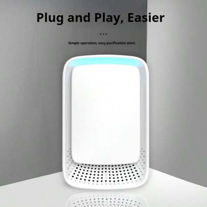 AOYI 便携式USB供电负离子空气净化器，去除异味和灰尘，耐用塑料材质，适用于家庭、办公室、汽车等场所，是小空间空气净化的理想选择。