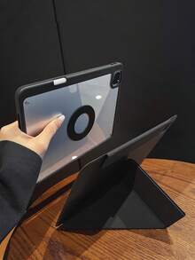 可拆卸磁吸平板电脑保护套，型号 A16，3+Y 折叠设计，带笔槽，透明亚克力底壳，适用于第十代 Pro 11 英寸（2020/2021/2022）、Air 11 英寸（M2）、Air 11 英寸（M3）、Mini 7/6，多角度平板电脑支架，智能休眠/唤醒功能，也兼容第九代保护套 - 磁吸閉合 - 查看 22