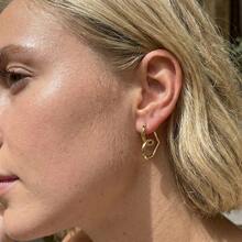 10/6/4 Pairs Stainless Steel Gold-Tone Earrings, Heart, Diamond, Round, Geometric Shapes, Vintage Fashion Earrings For Women. Random Assorted Styles, Hypoallergenic, Lightweight & Versatile, Suitable For Casual Daily Wear, Girls Jewelry Gift. - Gold - View 3