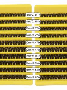 180 Clusters Mixed False Eyelashes, Curl Style D, Length 8-16mm, 80D Cluster Lashes, Dense & Fluffy Natural Crossing Lashes, 3D Soft & Natural, Easily Create Big Eye Effect - D - View 5